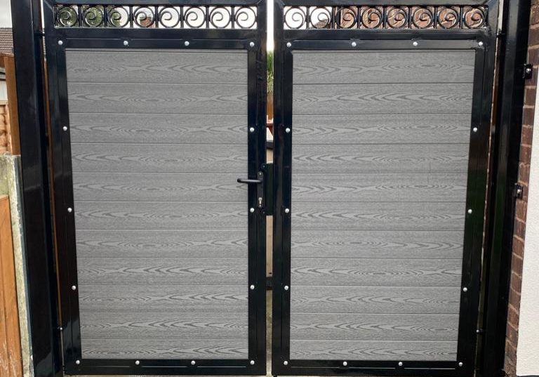 Iron gate at the side of a house